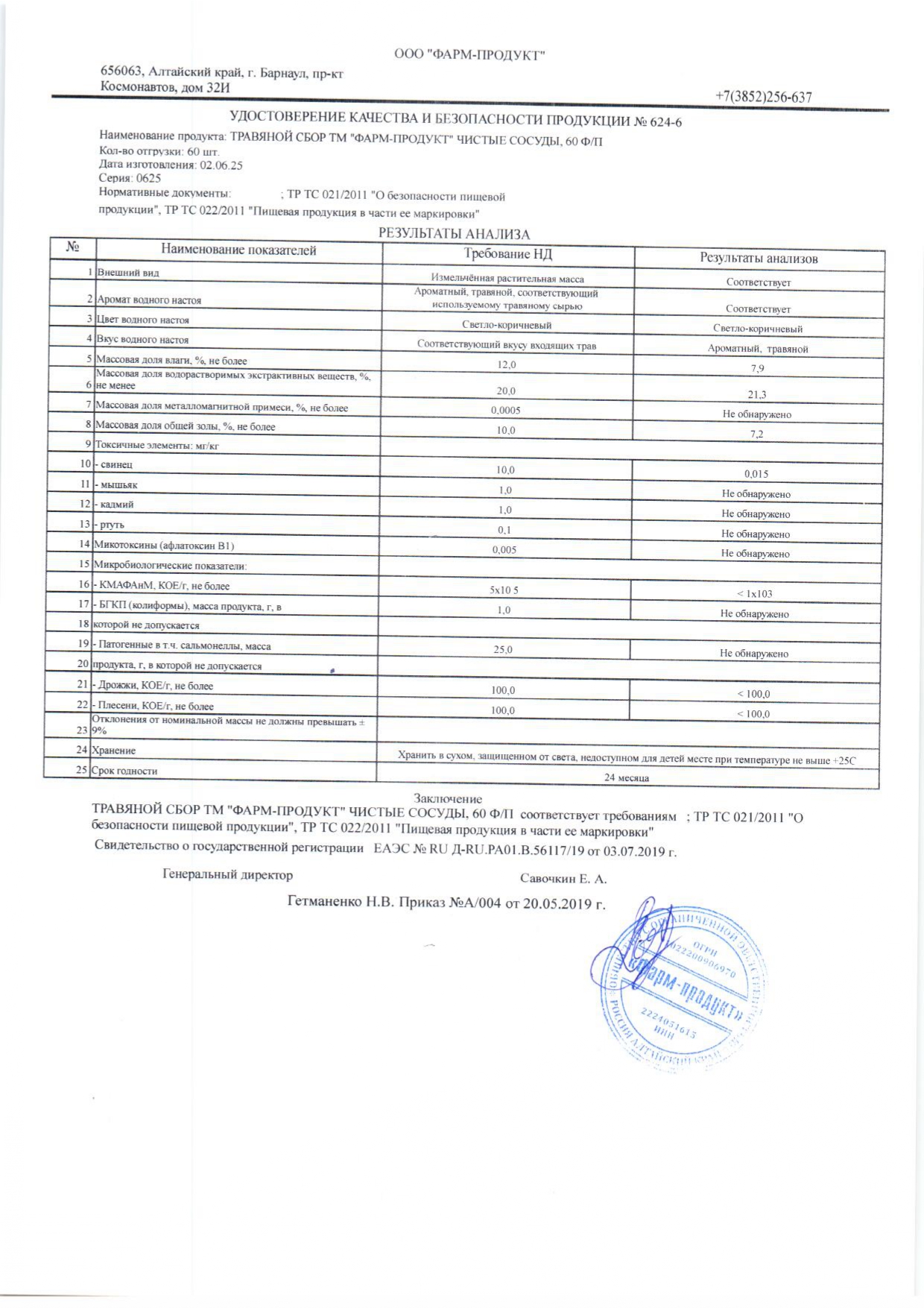 Паспорт №062025